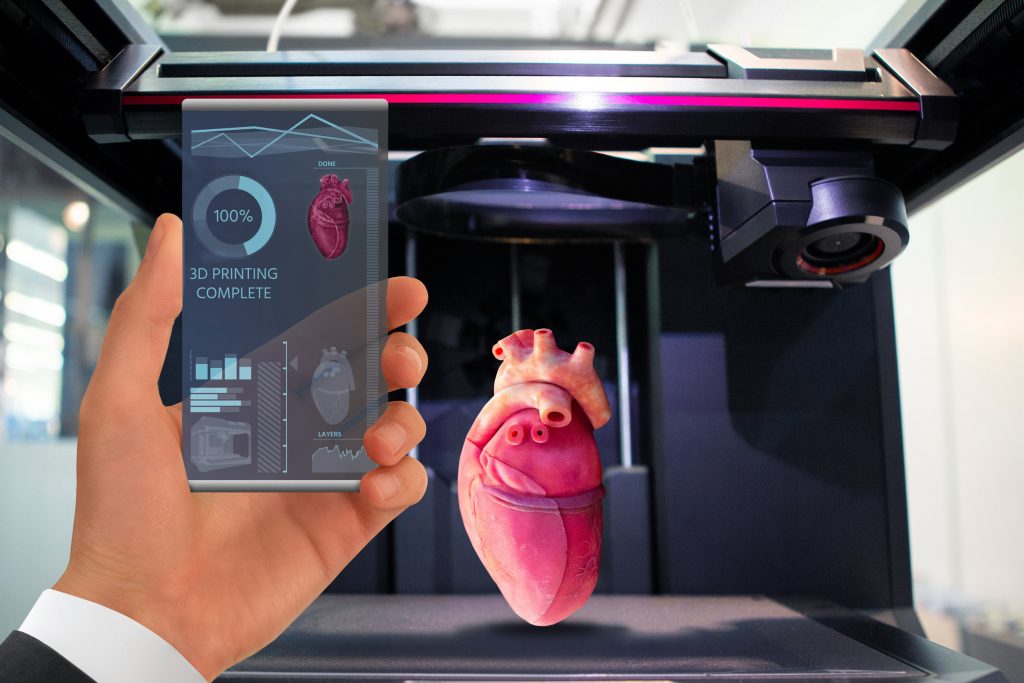 Application for printing human organs in a 3D printer