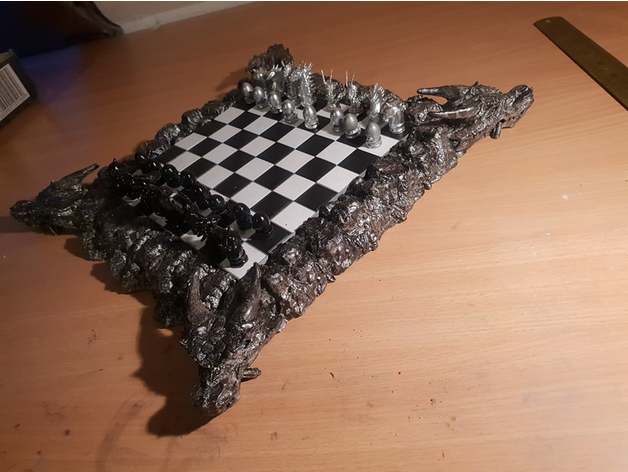 Dragon Cliff Chess Board (with Magnetic Slot Squares)