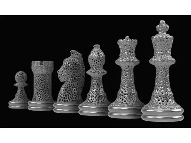Magnetic Voronoi Chess Set
