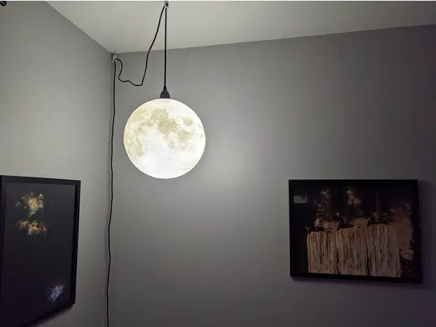 12-inch Moon Lamp for IKEA HEMMA Hanging/Corded Lamp