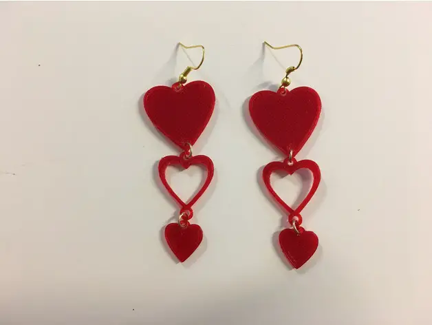 Dangling Hearts Earrings