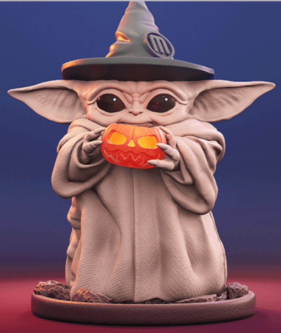Gambody-STL-files-of-Baby-Yoda-Halloween-for-3D-Printing