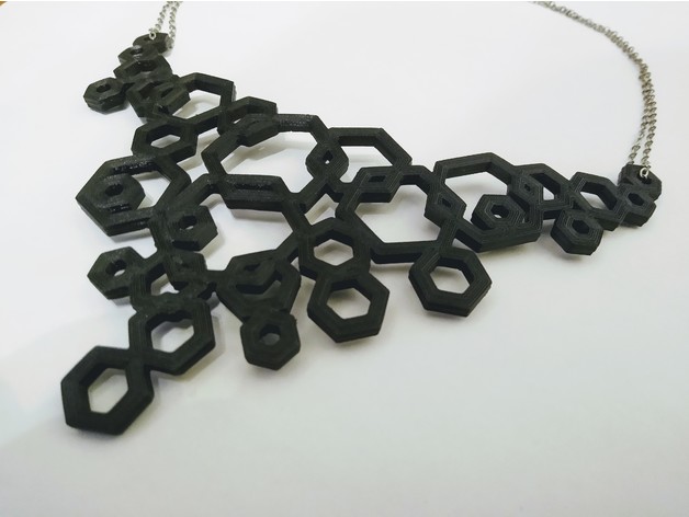 Hexagonal Plastron Necklace