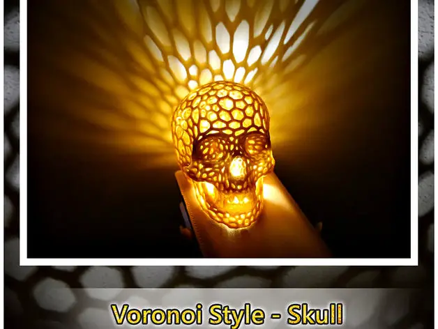 Skull Lamp Voronoi Style