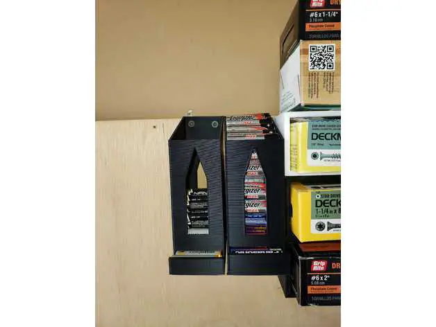 AA & AAA Battery Holder Box Dispenser Wall Mount Case