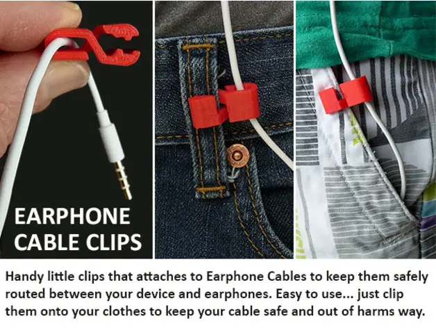 Earphones Cable Clip